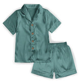 Teal Women’s Short Sleeve & Shorts Two Piece Set