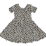 Spot On Short Sleeve Twirl Dress