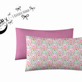 Buds+Bows Pillowcase Set (2 Standard- One Solid, One Pattern)