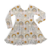 Sun-Day Best Long Sleeve Twirl Dress
