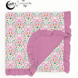 Buds+Bows Ruffle Double Bamboo Blanket