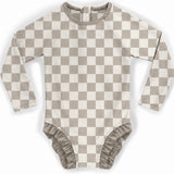 Checkmate Children’s Ruffle Long Sleeve One Piece Swimsuit (Copy)