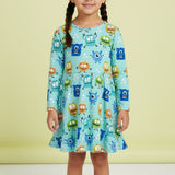 Monster Mash Long Sleeve Twirl Dress