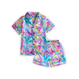 Color Splash Women’s Short Sleeve & Shorts Two Piece Set