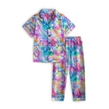 Color Splash Women’s Short Sleeve & Pants Two Piece Set