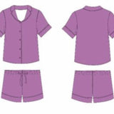Snoozeberry (Purple) Short Sleeve & Shorts Two Piece Set