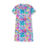Color Splash Short Sleeve Women’s Night Gown