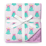 Pink Tree Plush Blanket