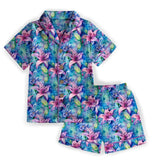 Electric Eden Women’s Short Sleeve & Shorts Two Piece Set